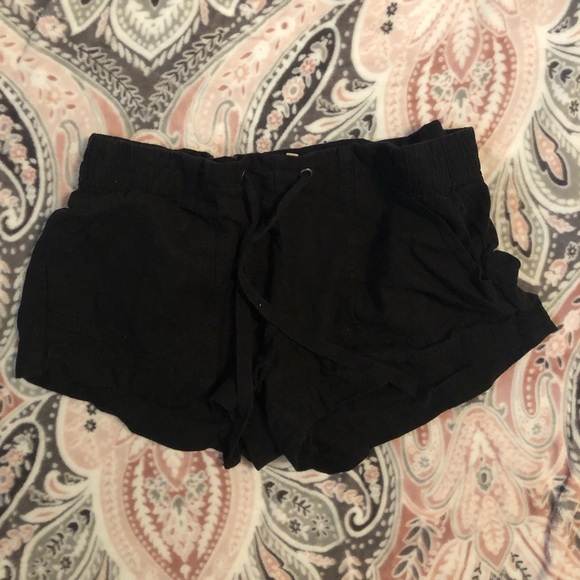 Women’s black drawstring shorts - Picture 1 of 4